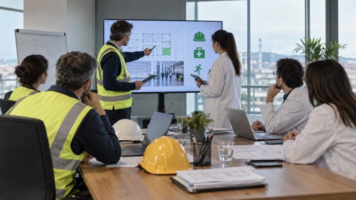 Riunione sulla sicurezza e la prevenzione nei luoghi di lavoro